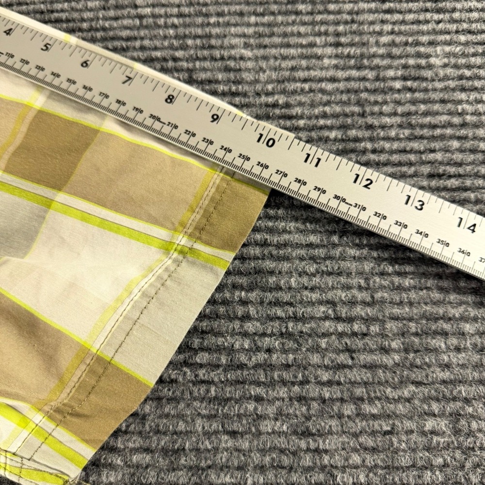 Carhartt Mens Force Relaxed Fit Plaid Short Sleeve Button Down Shirt Tan Green L - Picture 7 of 14